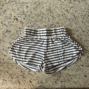 Pomander Place Black and White Striped Shorts